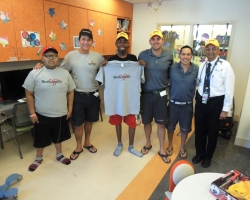 Sailors visit Miller’s children’s hospital