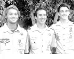 Three friends reach Eagle Scout level