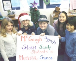 McGaugh Elementary students collect for Sandy victims’ school