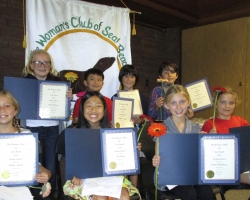Woman’s Club hosts 2015 McGaugh Elementary poetry contest winners.