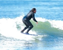 A surfer from Cypress