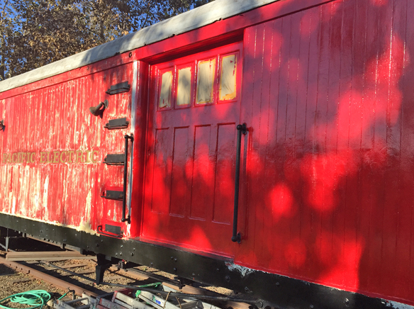 Red Car.Paint job progresses.w