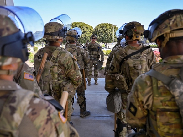 Troops from Los Al Joint Forces Training Base deployed to Portland