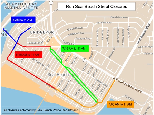 2026 Run Seal Beach 5K/10K street closures