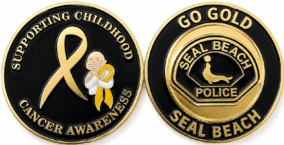 Limited edition SBPD challenge coins to support families facing cancer